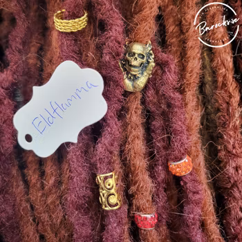 "Eldflamma" Dreadsmycken Guldmix 5-pack