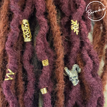 "Solkysst" Dreadsmycken Guldmix 6-pack