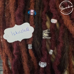 "Iskristall" Dreadsmycken Silvermix 6-pack