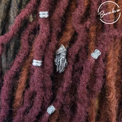 "Mystisk" Dreadsmycken Silvermix 5-pack