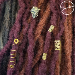 "Rebell" Dreadsmycken Guldmix 5-pack