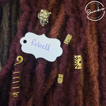 "Rebell" Dreadsmycken Guldmix 5-pack