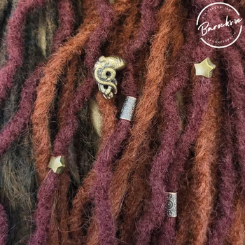 "Tribal" Dreadsmycken Guldmix 5-pack