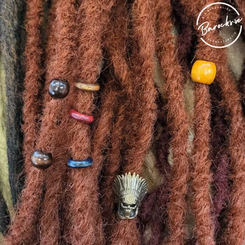 "Skogsjäl" Dreadsmycken Trämix 7-pack