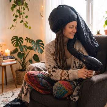Torkhuva till Dreads (Svart Värmemössa) XL
