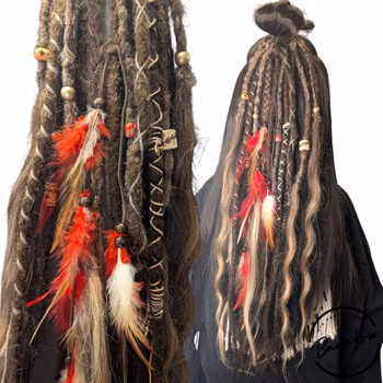 "Eldvandrare" Dreads Ponytail Extensions