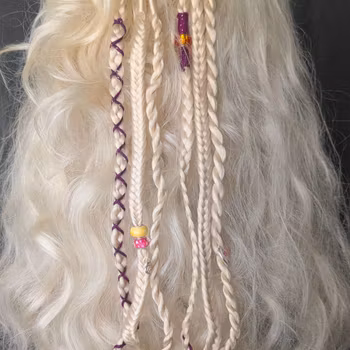 "Stjärnstoft" Blond Flätor Clip-Ins