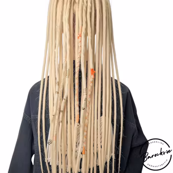 "Ökenros" Ljusblond Dread Clip-Ins