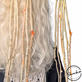 "Ökenros" Ljusblond Dread Clip-Ins