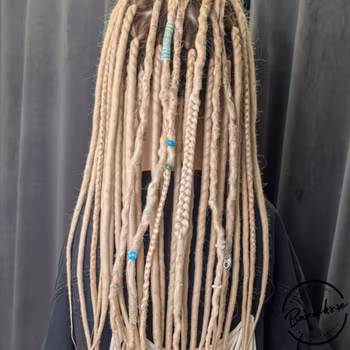 "Vikingadotter" Blond Mix Dread Clip-Ins