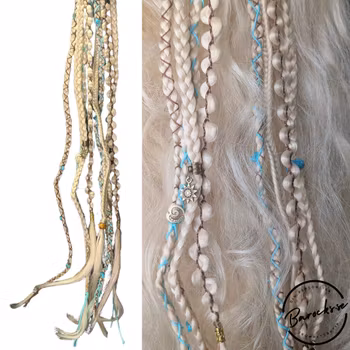 "Frostkrigare" Blond Flätor Clip-Ins