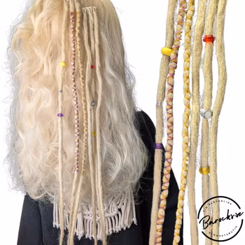 "Skymning" Blond Dreads Clip-Ins