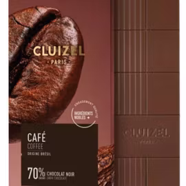 Cluizel Mörk chokladkaka med både kakao- & kaffebönor