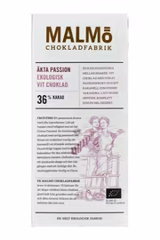 Malmö Äkta Passion Vit choklad 36% kakao 80g