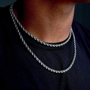 2 st 5mm Halsband Cordell 50 och 60cm Silver