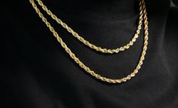 2 st 5 mm Halsband Cordell 50 och 60cm Guld