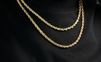 2 st 5 mm Halsband Cordell 50 och 60cm Guld