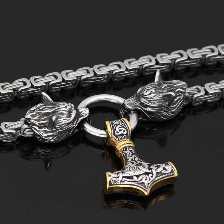 Halsband Wolves Silver/Gold