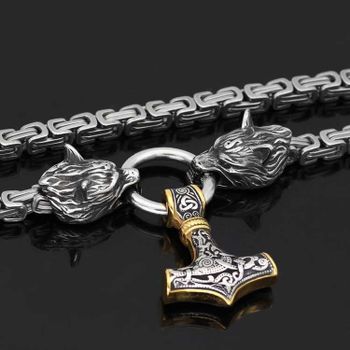Halsband Wolves Silver/Gold