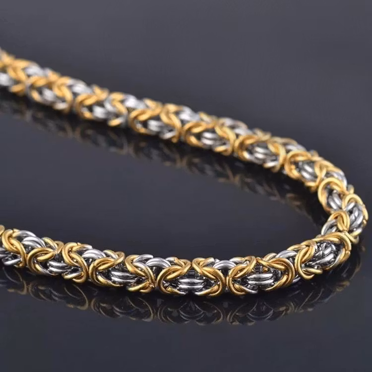 Pakke Golden King halskjede og armbånd