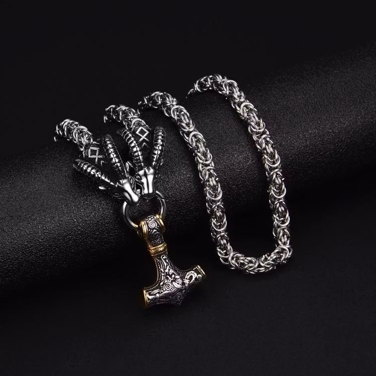 Halsband Tanngnjost silver/gold