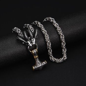 Halsband Tanngnjost silver/gold