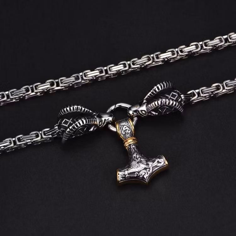 Halsband Tanngrisner silver/gold