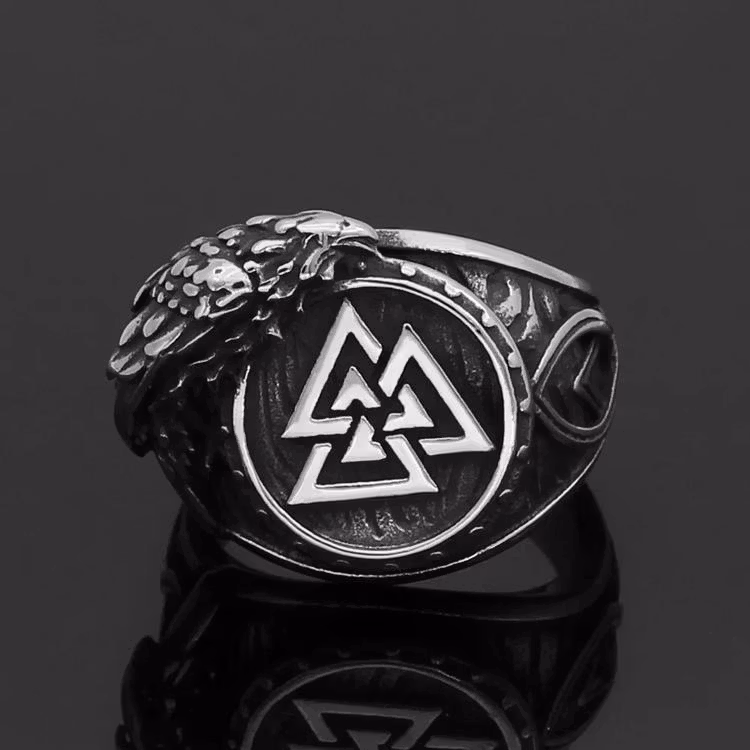 Ring Valknut Raven