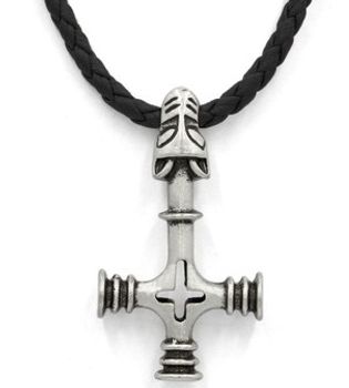Halsband Wolf Cross Leather