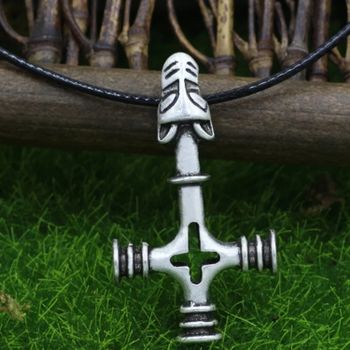 Halsband Wolf Cross Leather
