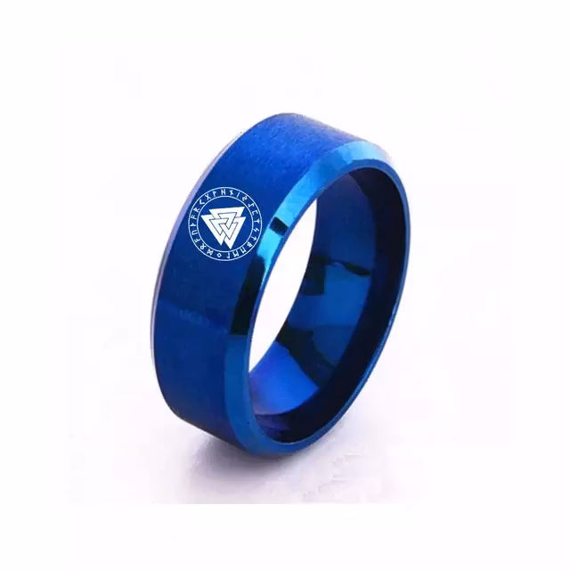 Ring Valknut Futhark (Flera färger)