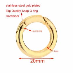 Fjedrende o-ring rustfrit stål 20 mm