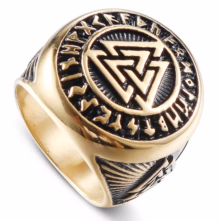 Ring Valknut Gold