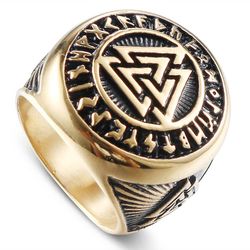 Ring Valknut Gold