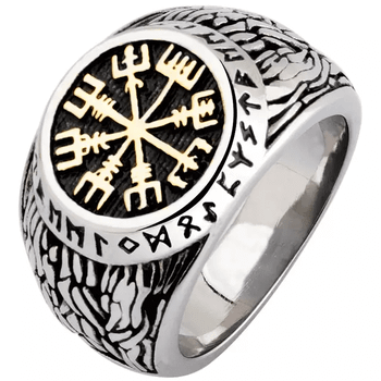 Ring Vegvisir Runskrift (Flera färger)