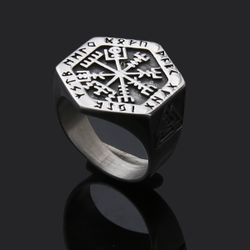 Ring Vegvisir Valknut