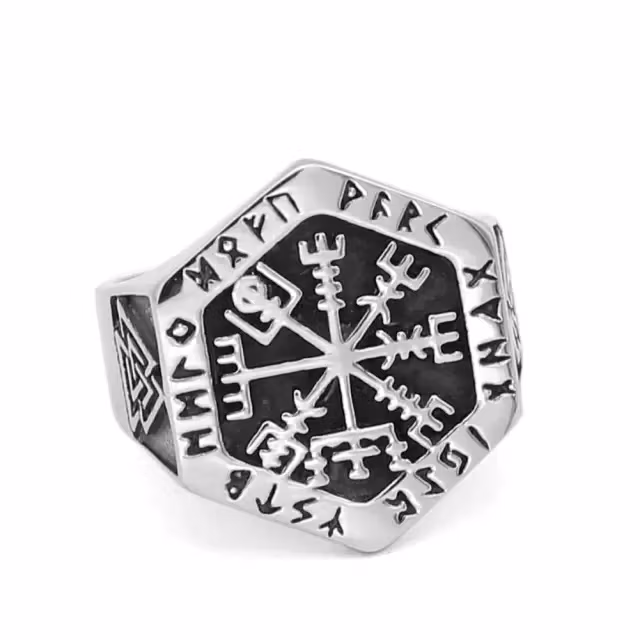 Ring Vegvisir Valknut