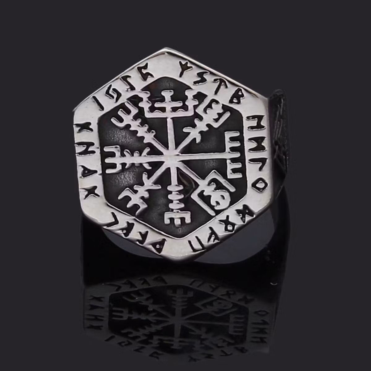 Ring Vegvisir Valknut