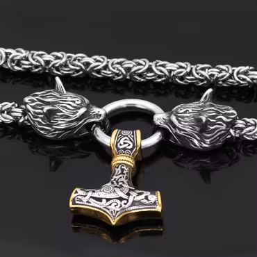 Halskæde Valhalla sølv / guld