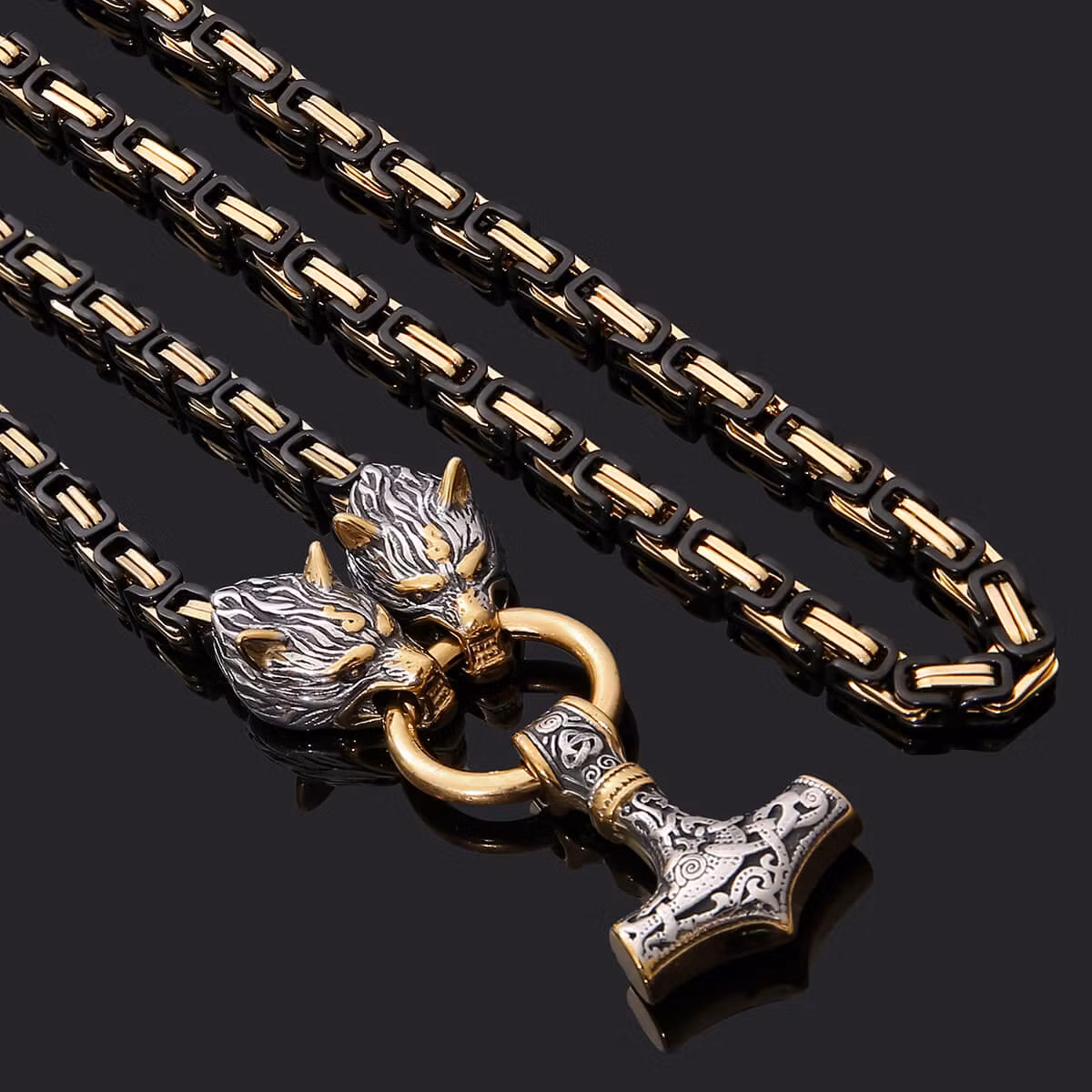 Halsband Wolves Gold/Black