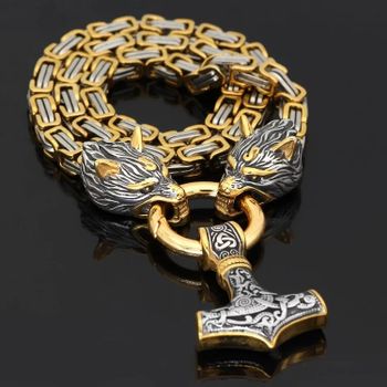 Halsband Golden Wolves Silver/Gold