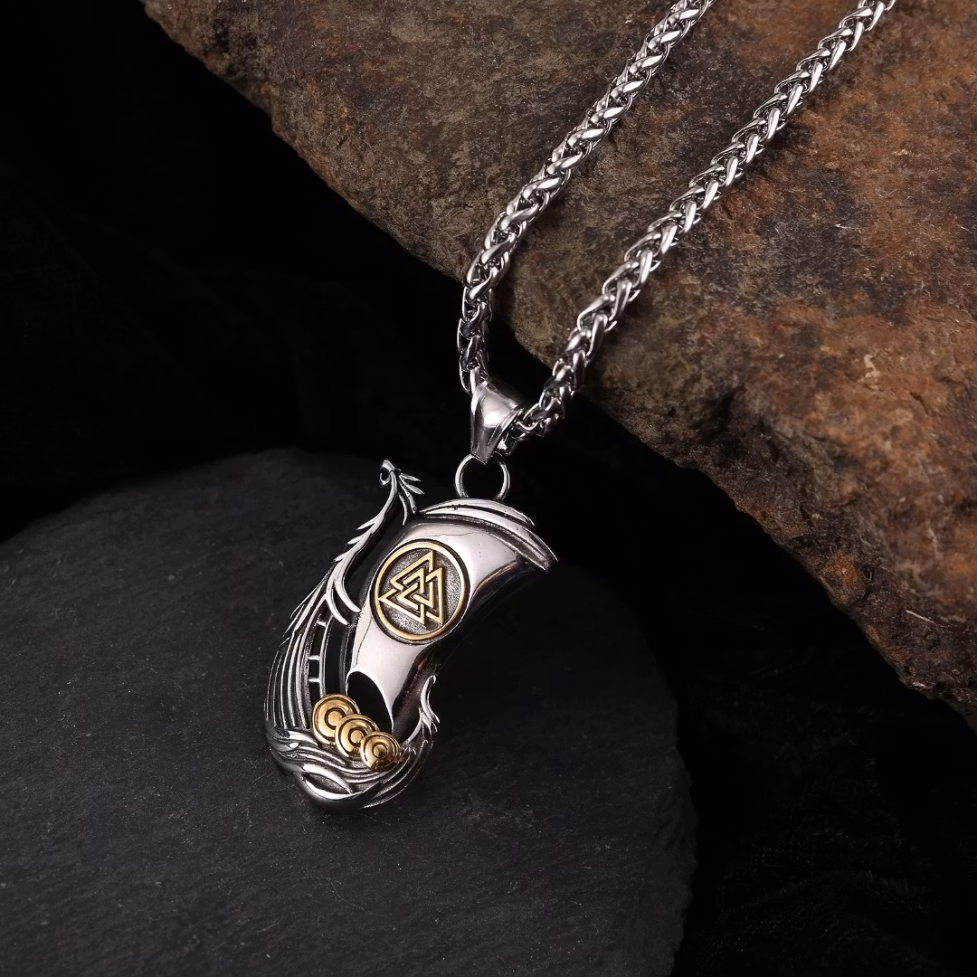 Halsband Valknut Boat (flera färger)