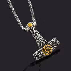 Halskæde Mjölner Triquetra (flere farver)
