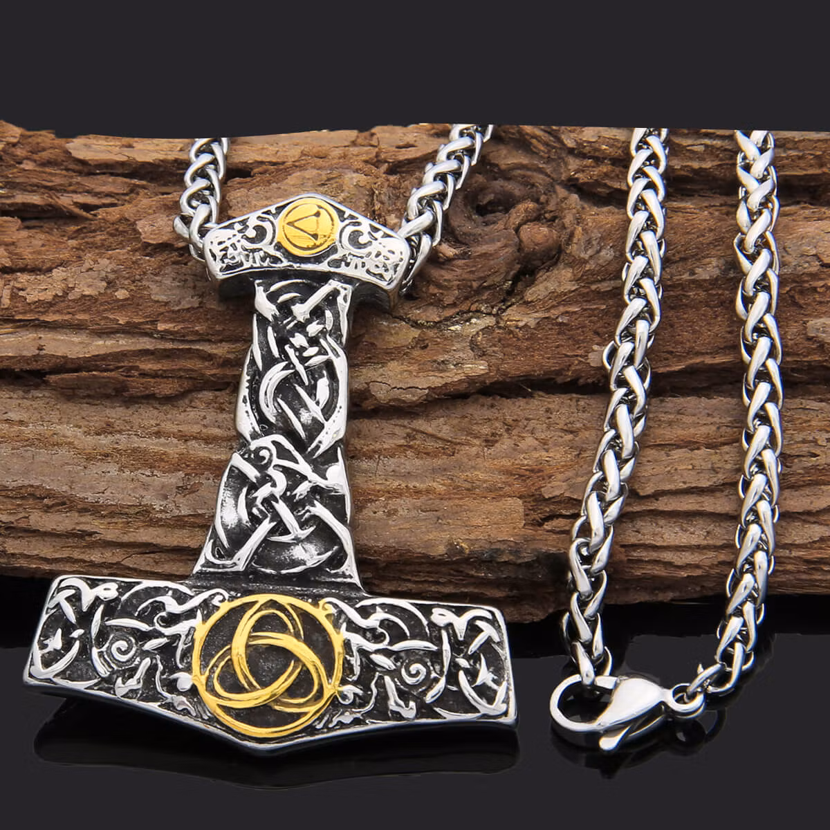 Halsband Mjölner Triquetra (flera färger)