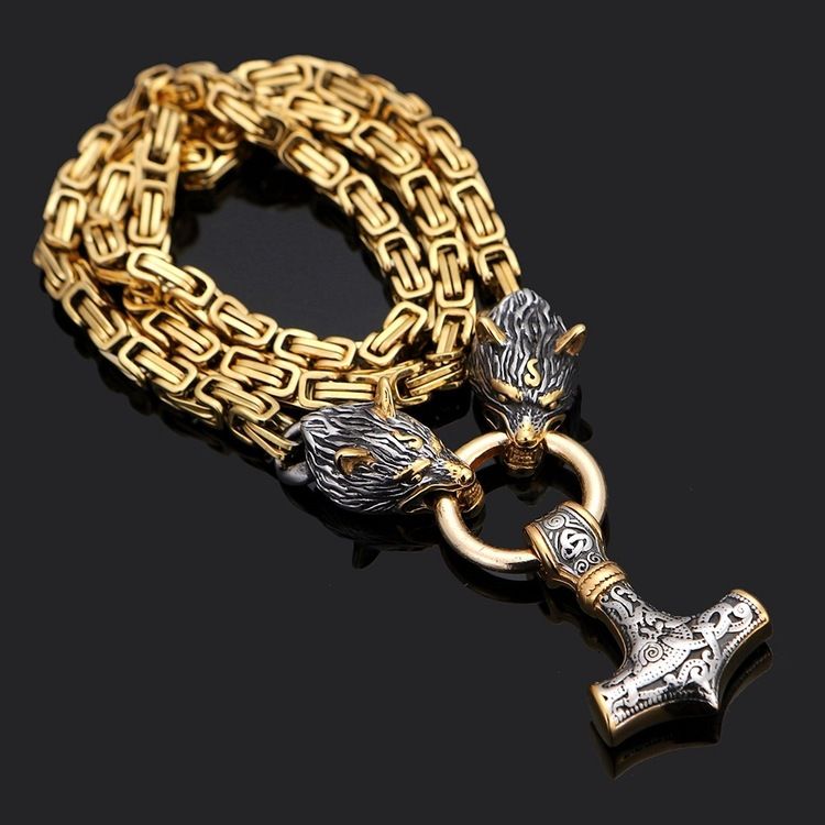 Necklace Pure Golden Wolves Silver/Gold