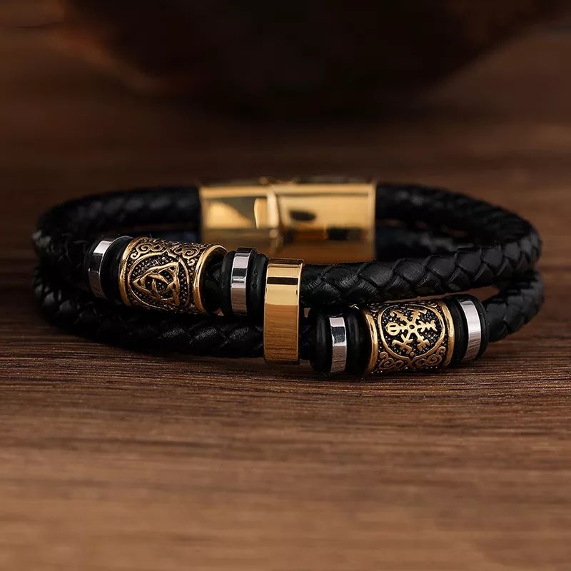 Armbånd Vegvisir Læder