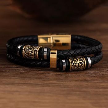 Armband Vegvisir Läder