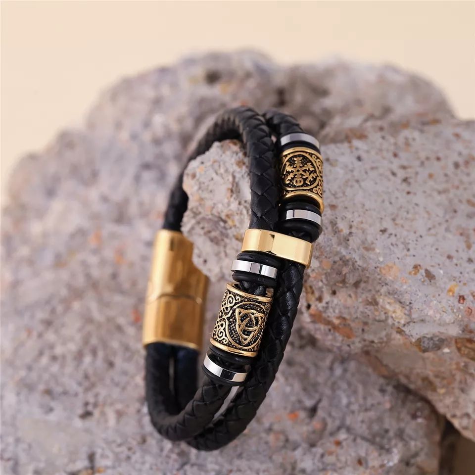 Armbånd Vegvisir Læder