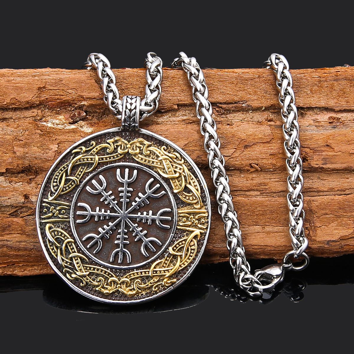 Halsband Futhark Aegishjalmur