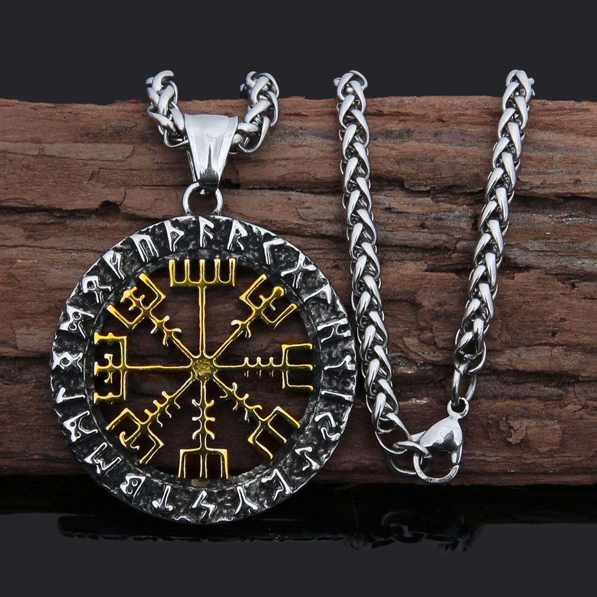 Halsband Futhark Vegvisir
